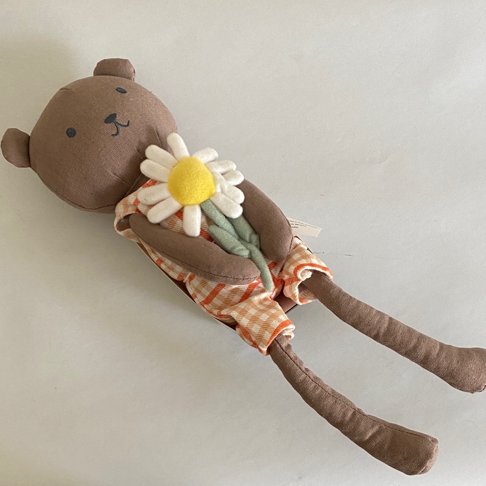 Hearth & Hand flower Bear Pal Plush toy daisy skinny long leg stuffed animal NWT